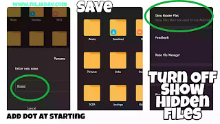 hide files in android without any app
